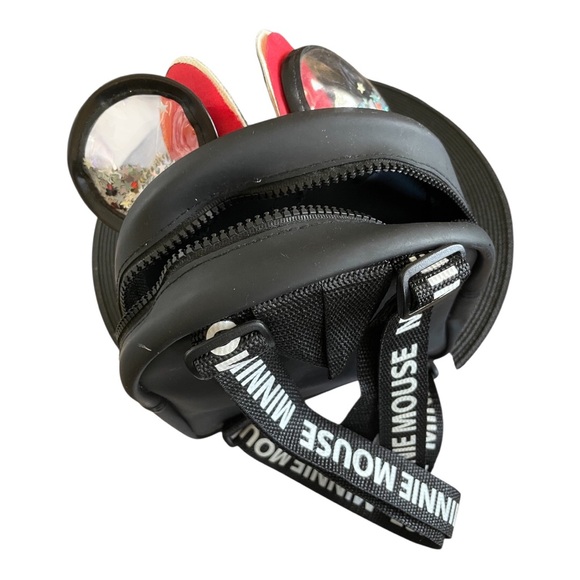 Disney Primark Minnie Mouse Star Glitter Ear Mini Backpack 8" Black - Picture 10 of 10